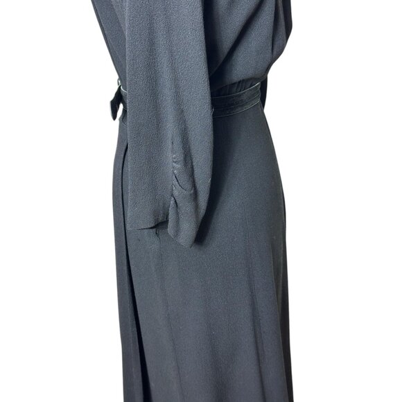 1940s crepe dress with beaded and sequin bodice plus size - Picture 6 of 10